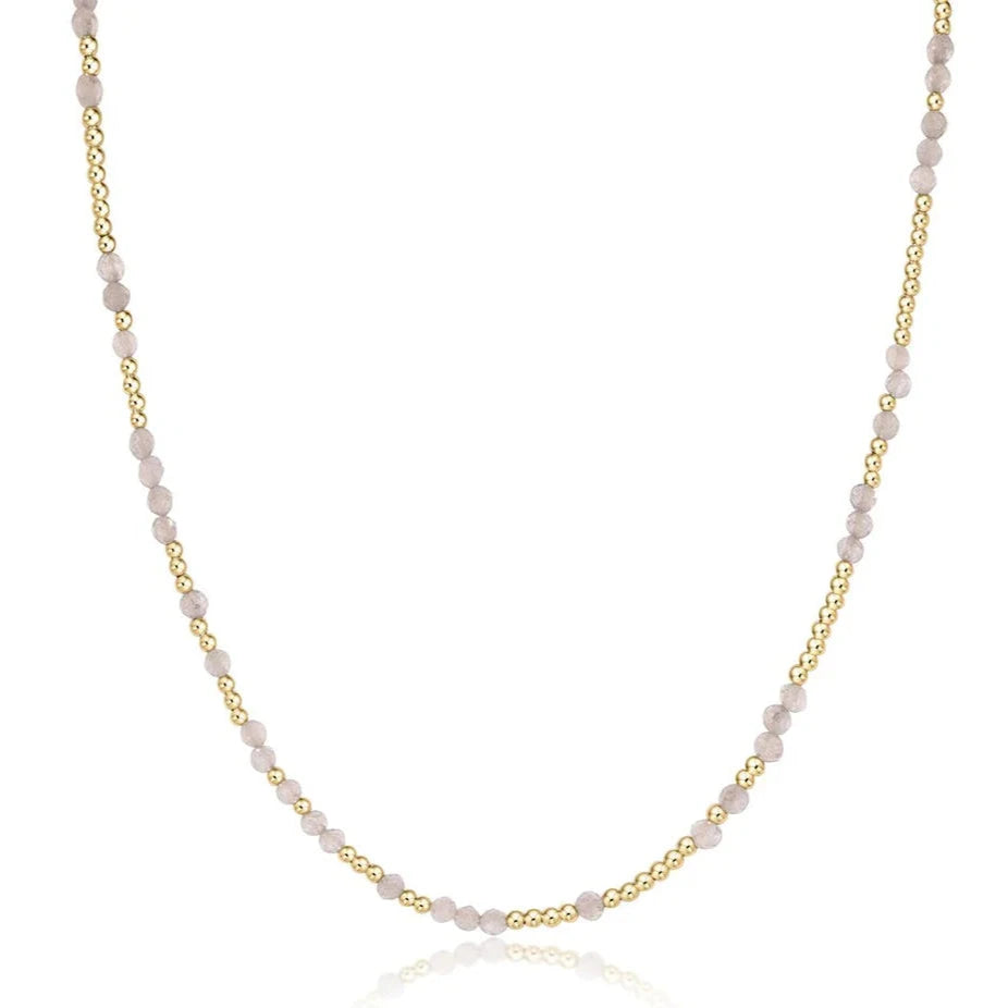 15" Choker Hope Unwritten Gold + Gemstones Womens Necklace ENewton Laboradite 
