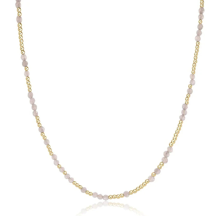 15" Choker Hope Unwritten Gold + Gemstones Womens Necklace ENewton Laboradite 