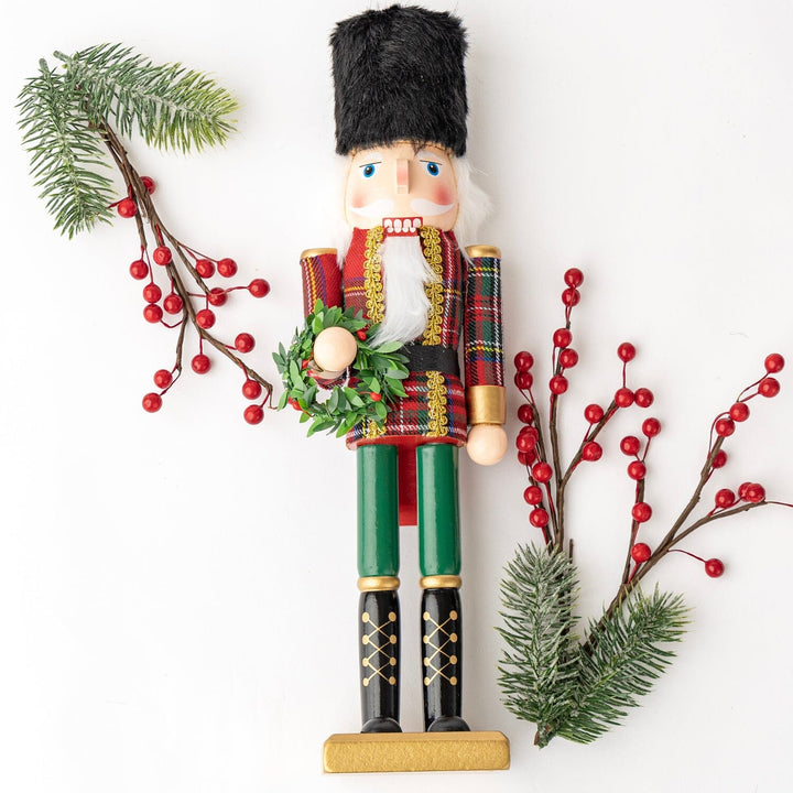 15" Nutcrackers - Plaid Christmas Decor 8 Oak Lane 