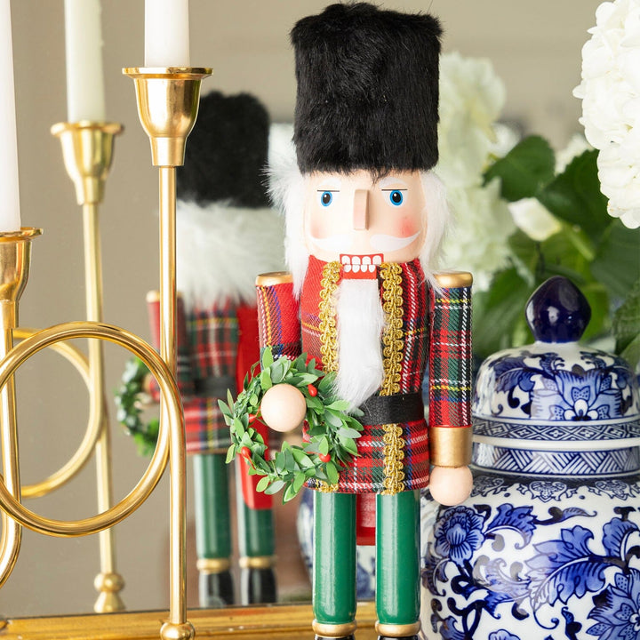 15" Nutcrackers - Plaid Christmas Decor 8 Oak Lane 