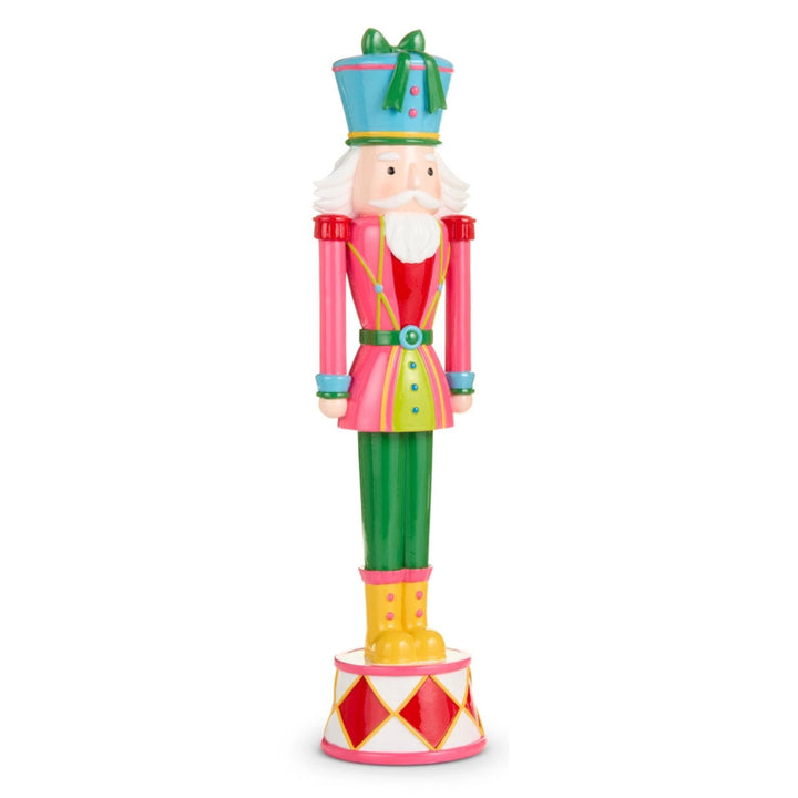 16" Multicolored Nutcracker Christmas Decor RAZ Pink Jacket 