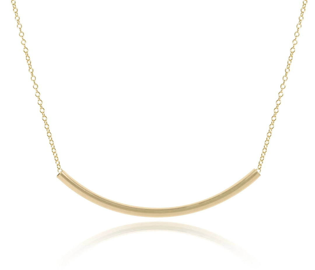16" Necklace Gold - Bliss Bar Gold Womens Necklace ENewton 