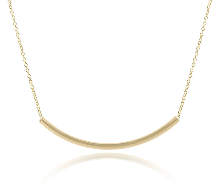 16" Necklace Gold - Bliss Bar Gold Womens Necklace ENewton 