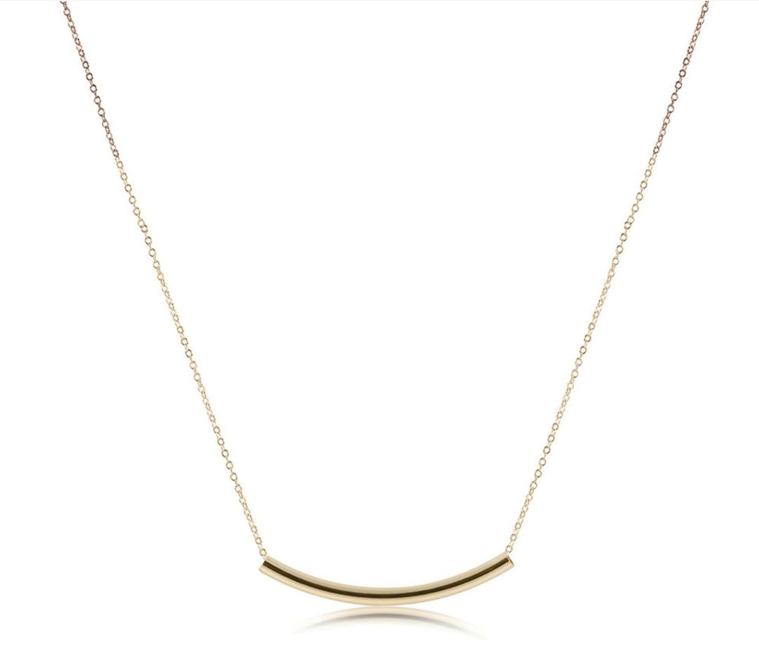16" Necklace Gold - Bliss Bar Smooth Womens Necklace ENewton 