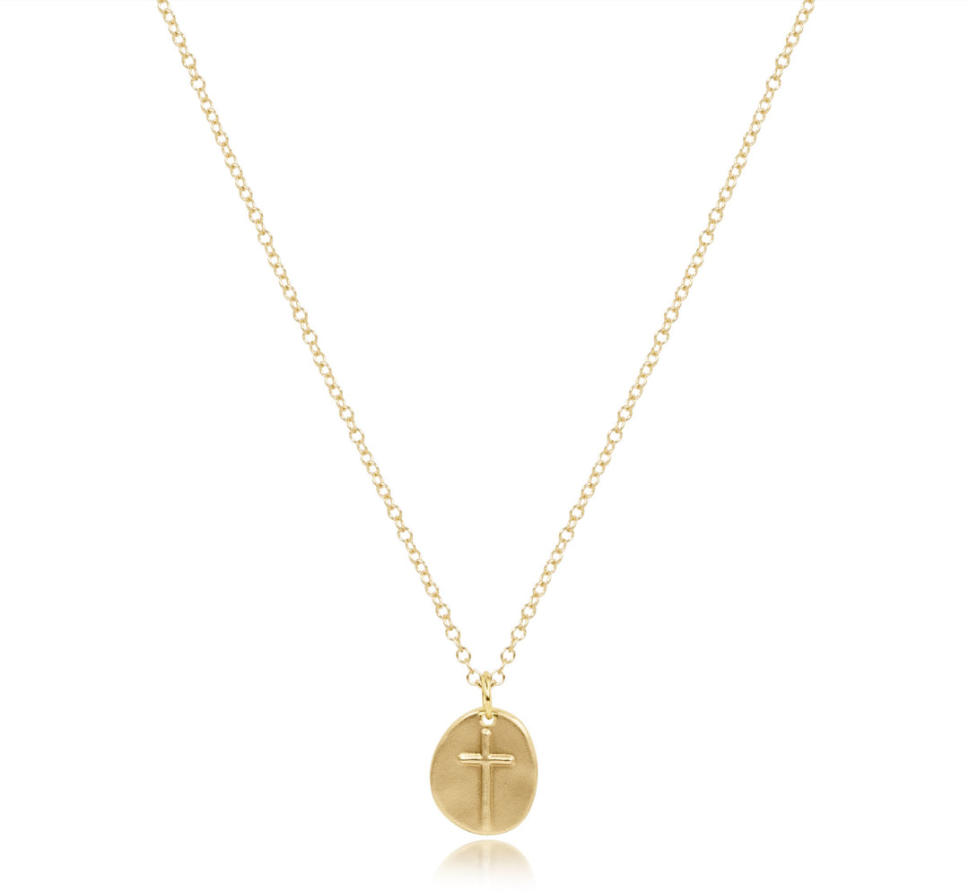 16" Necklace Gold - Inspire Gold Small Charm Womens Necklace ENewton 
