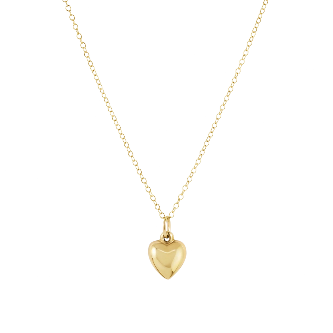 16" Necklace Gold - Love Plush Small Gold Charm Womens Necklace ENewton 