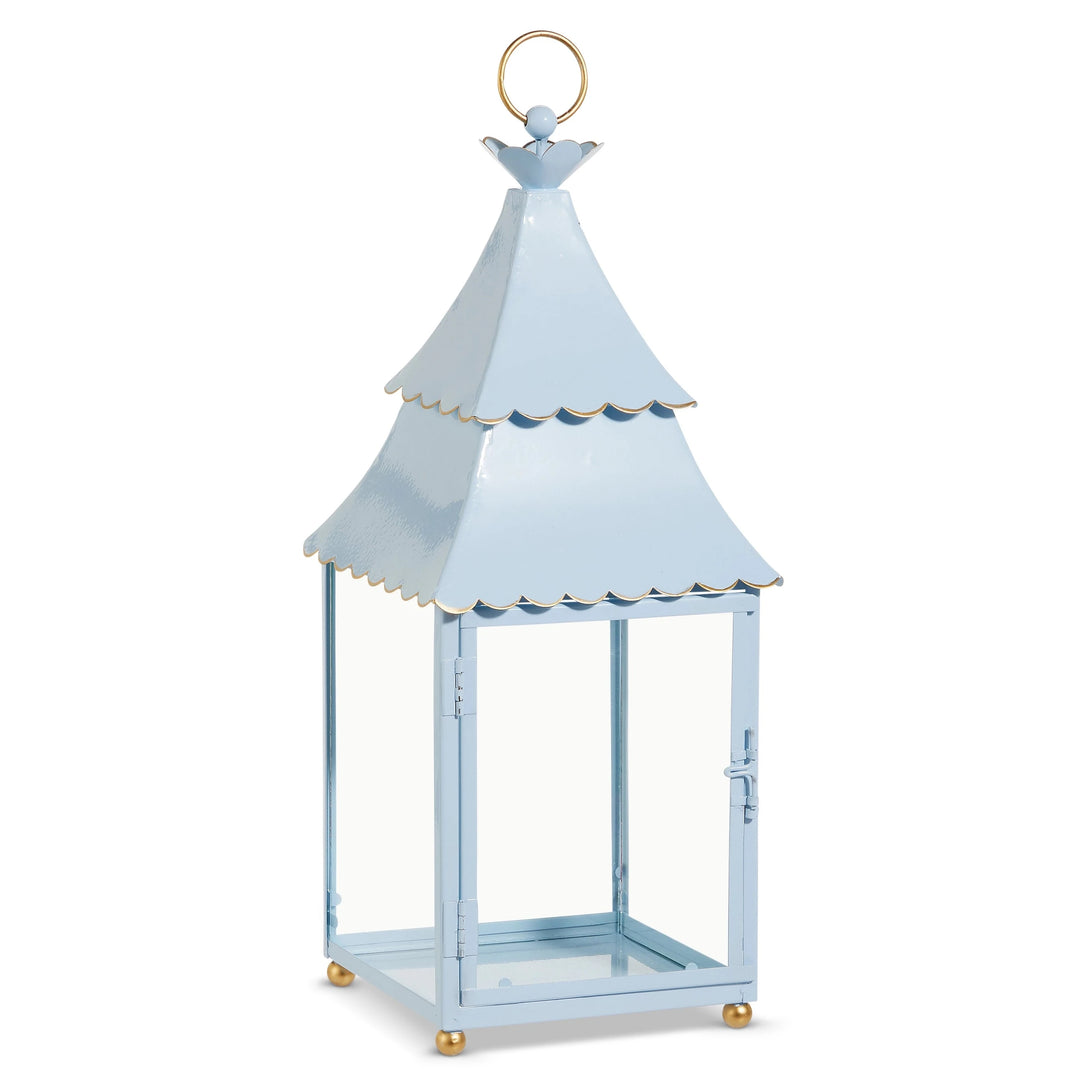 16.5" Light Blue Lantern Home Decor RAZ 