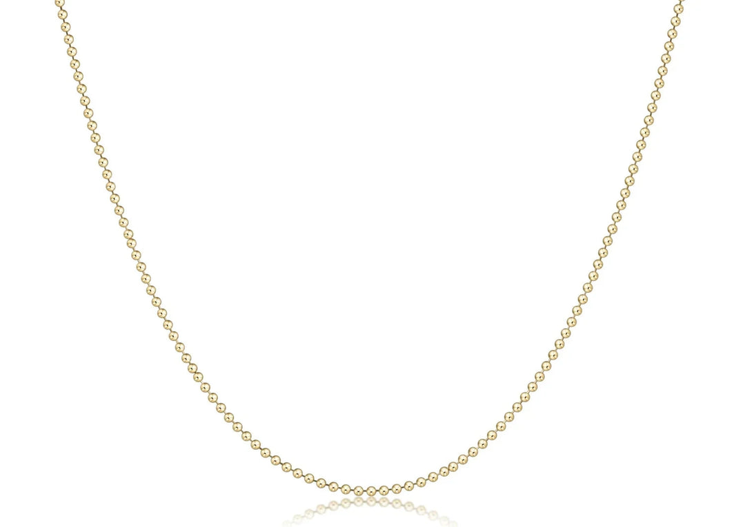 17" Choker Classic Beaded Chain - Gold Womens Necklace ENewton 