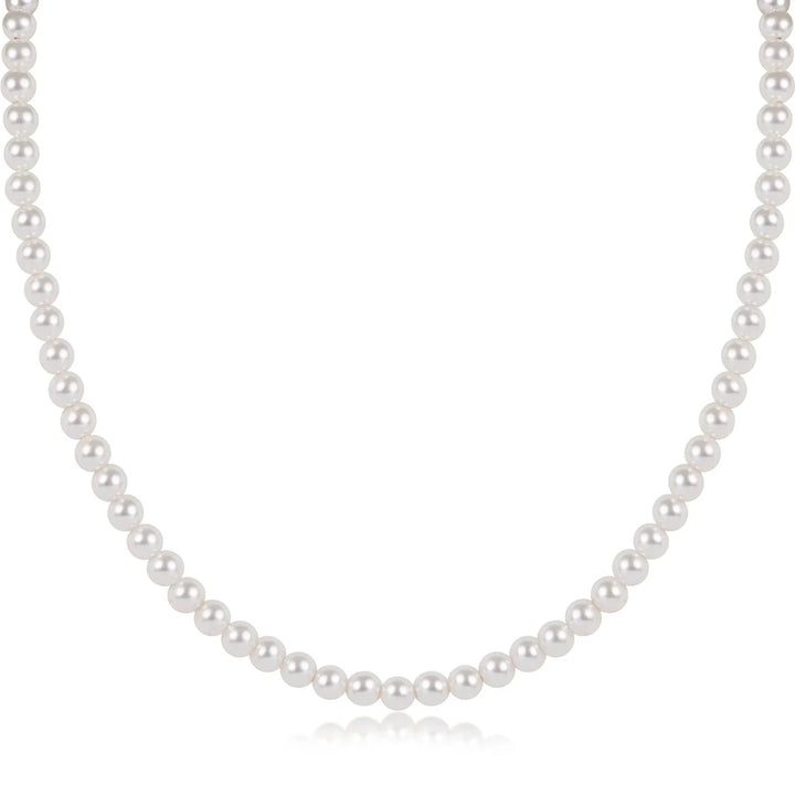 17" Choker Classic Pearl Bead Womens Necklace ENewton 4mm 