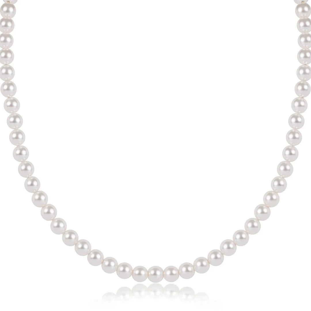 17" Choker Classic Pearl Bead Womens Necklace ENewton 5mm 