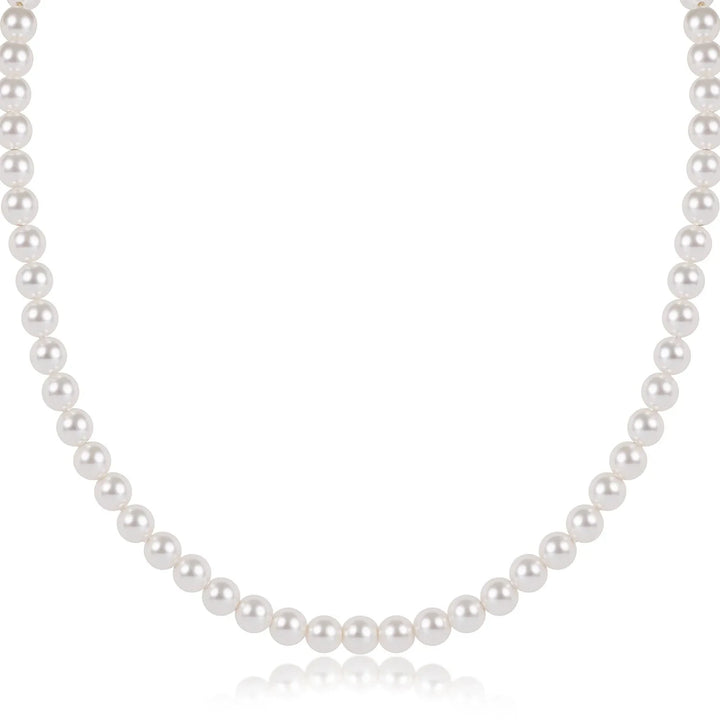 17" Choker Classic Pearl Bead Womens Necklace ENewton 5mm 