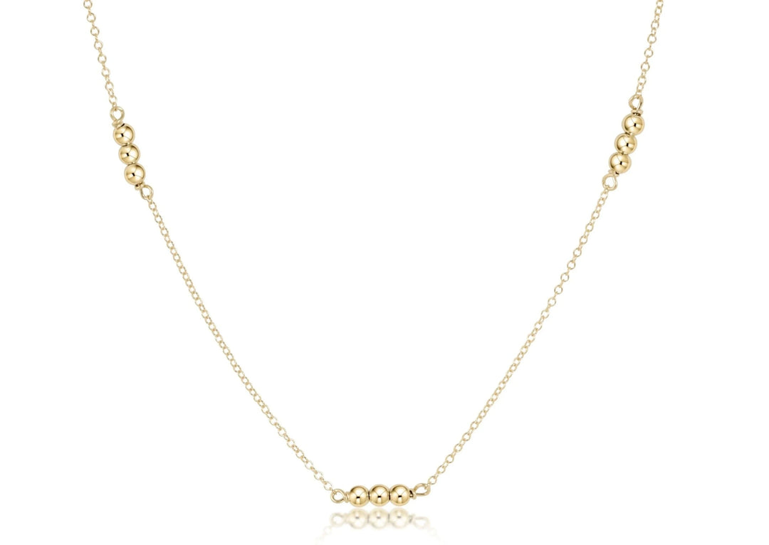 17" Choker Joy Simplicity Chain Gold Necklace - 3mm Gold Womens Necklace ENewton 