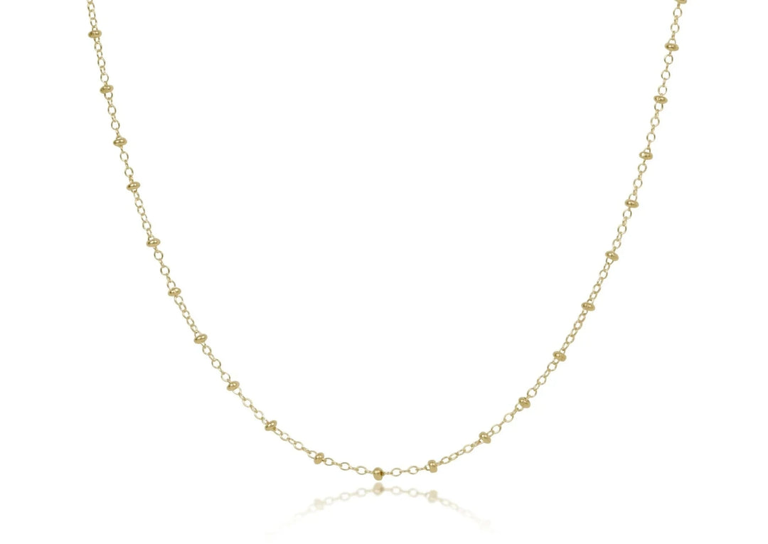 17" Choker Simplicity Chain Gold Necklaces - Classic Gold Womens Necklace ENewton 2mm 