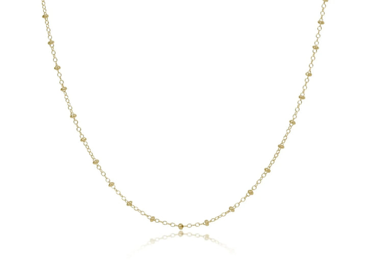17" Choker Simplicity Chain Gold Necklaces - Classic Gold Womens Necklace ENewton 2mm 