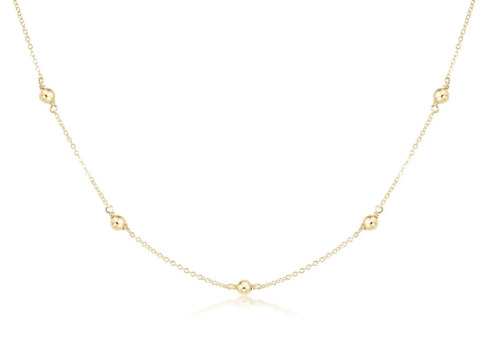 17" Choker Simplicity Chain Gold Necklaces - Classic Gold Womens Necklace ENewton 4mm 