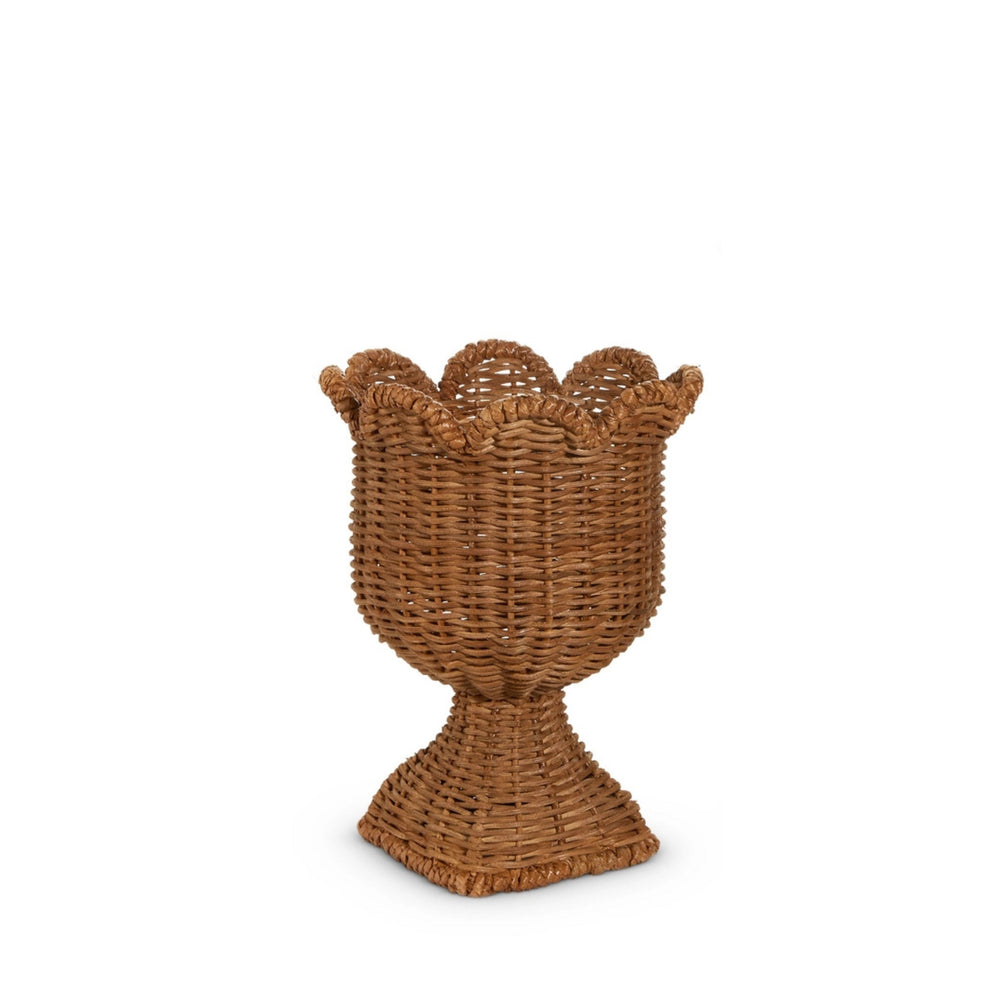 17.75" Woven Scalloped Urns Home Decor RAZ Medium 