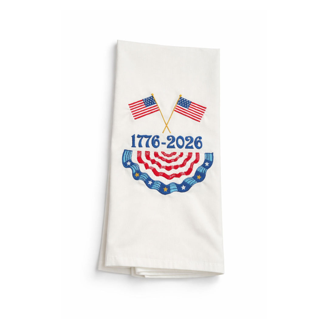 1776 American Banner Tea Towel Kitchen Towel Vibrantly Blue 
