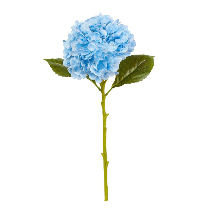19" Real Touch Hydrangea Stem Faux Florals RAZ Bright Blue 