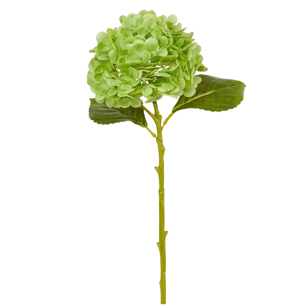 19" Real Touch Hydrangea Stem Faux Florals RAZ Green 