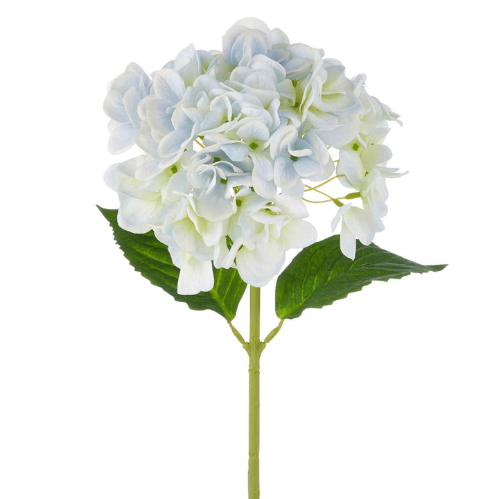 19" Real Touch Hydrangea Stem Faux Florals RAZ Light Blue 