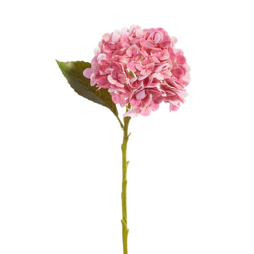 19" Real Touch Pink Hydrangea Stem Floral RAZ 