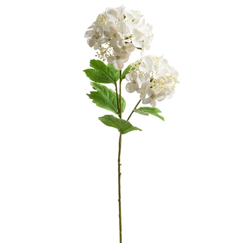 19" Real Touch White Hydrangea Spray Floral RAZ 