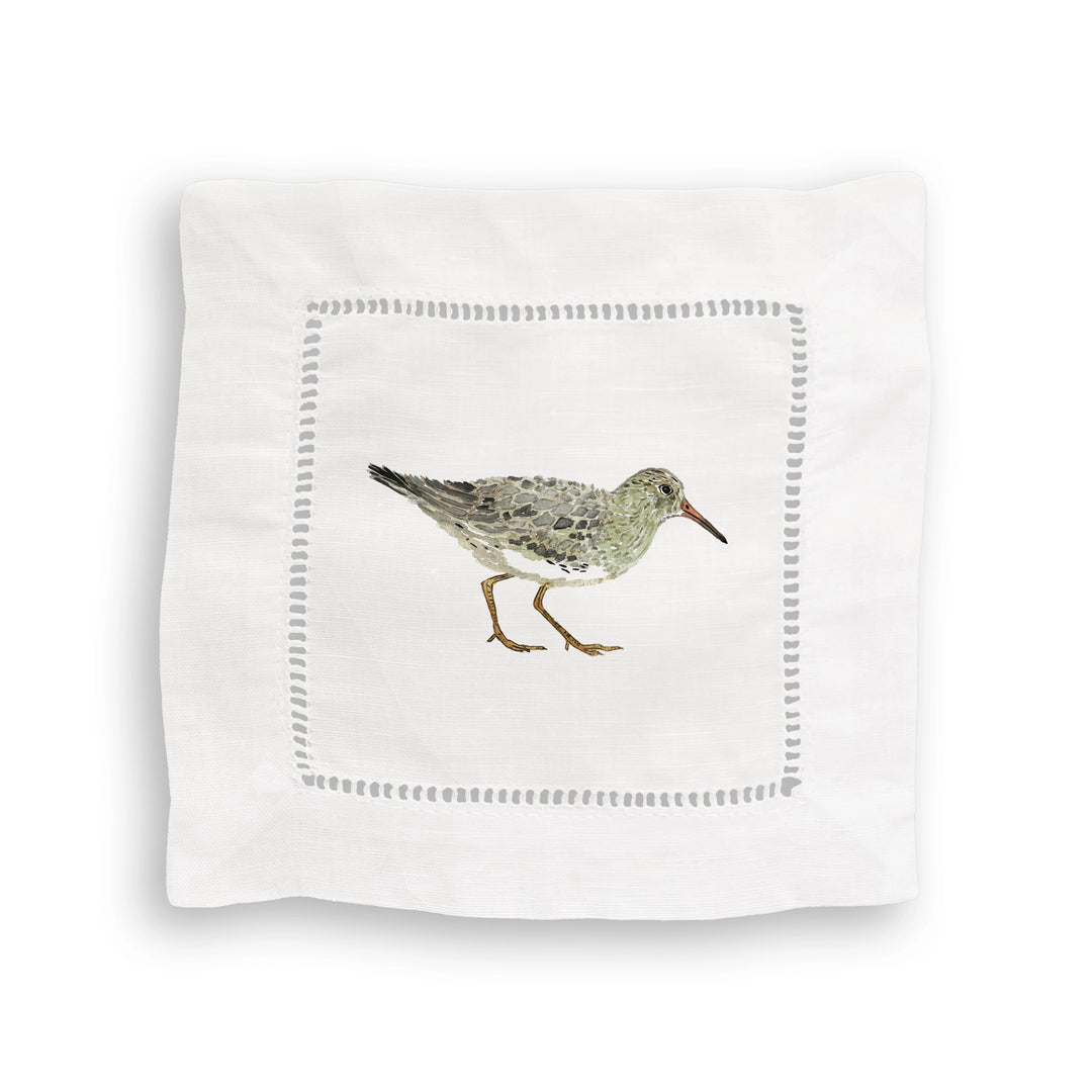 Sea Birds Mixed Linen Cocktail Napkin Set