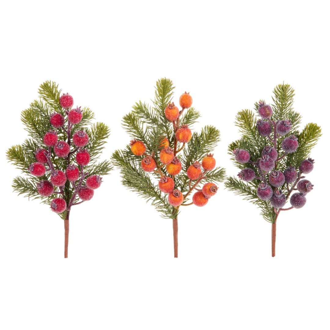 Iced Berry and Greenery Sprays