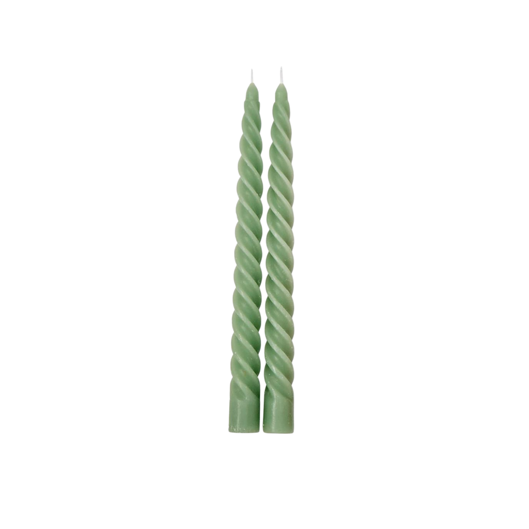 Twist Taper Holiday Candles - Set of 2