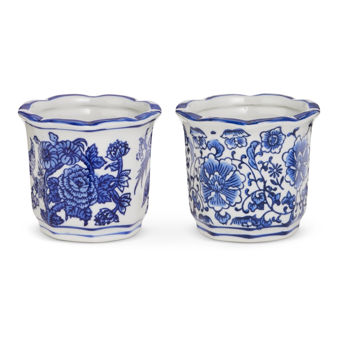 Mini Blue and White Pots