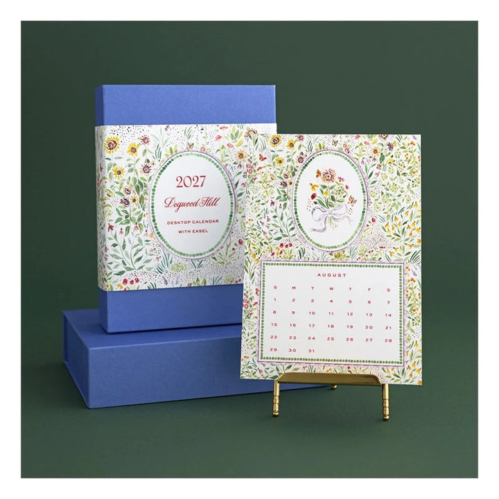 2027 Desktop Calendar With Easel Calendar Dogwood Hill 