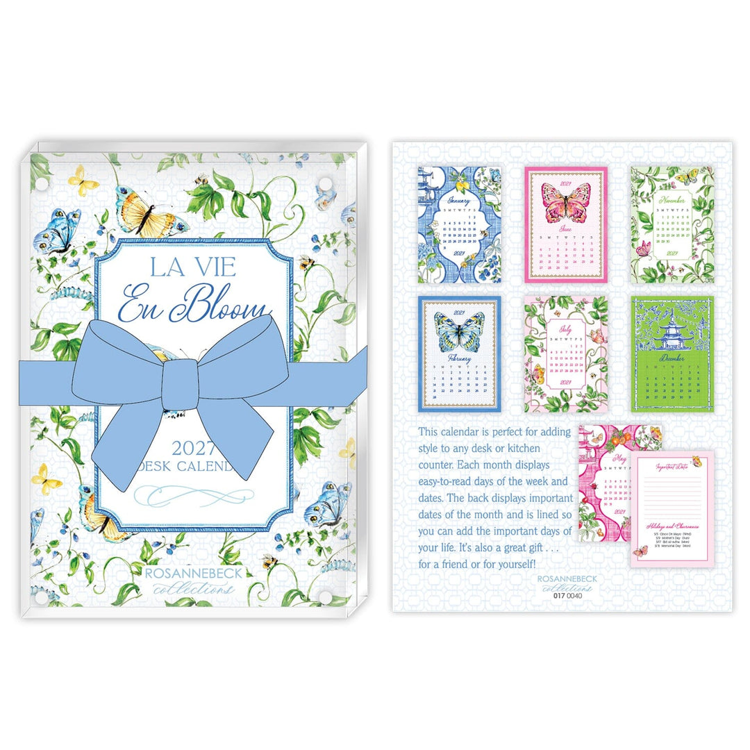2027 Handpainted La Vie En BloomCalendar With 5X7 Frame Calendar Rosanne Beck 