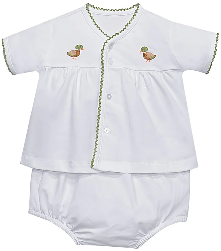 Brennen Knit Diaper Set - Ducks