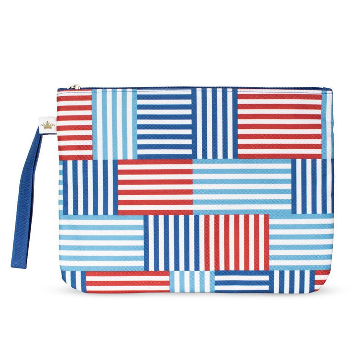 Freeport Stripe Wet/Dry Bag in Red