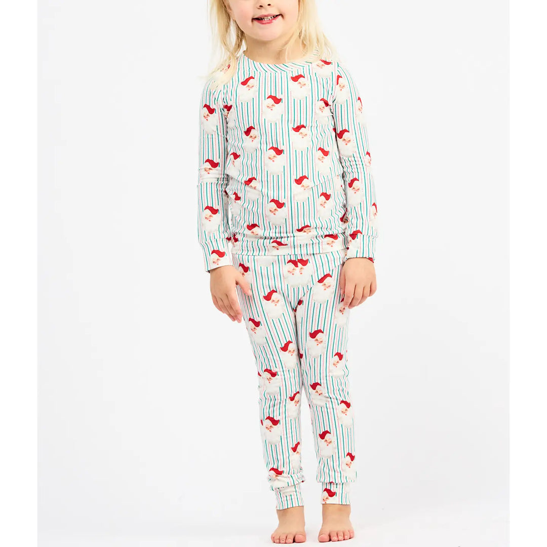 Annie Pajama Set - Santa Baby Stripes