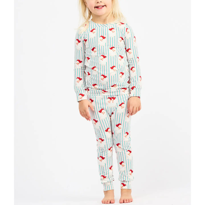 Annie Pajama Set - Santa Baby Stripes