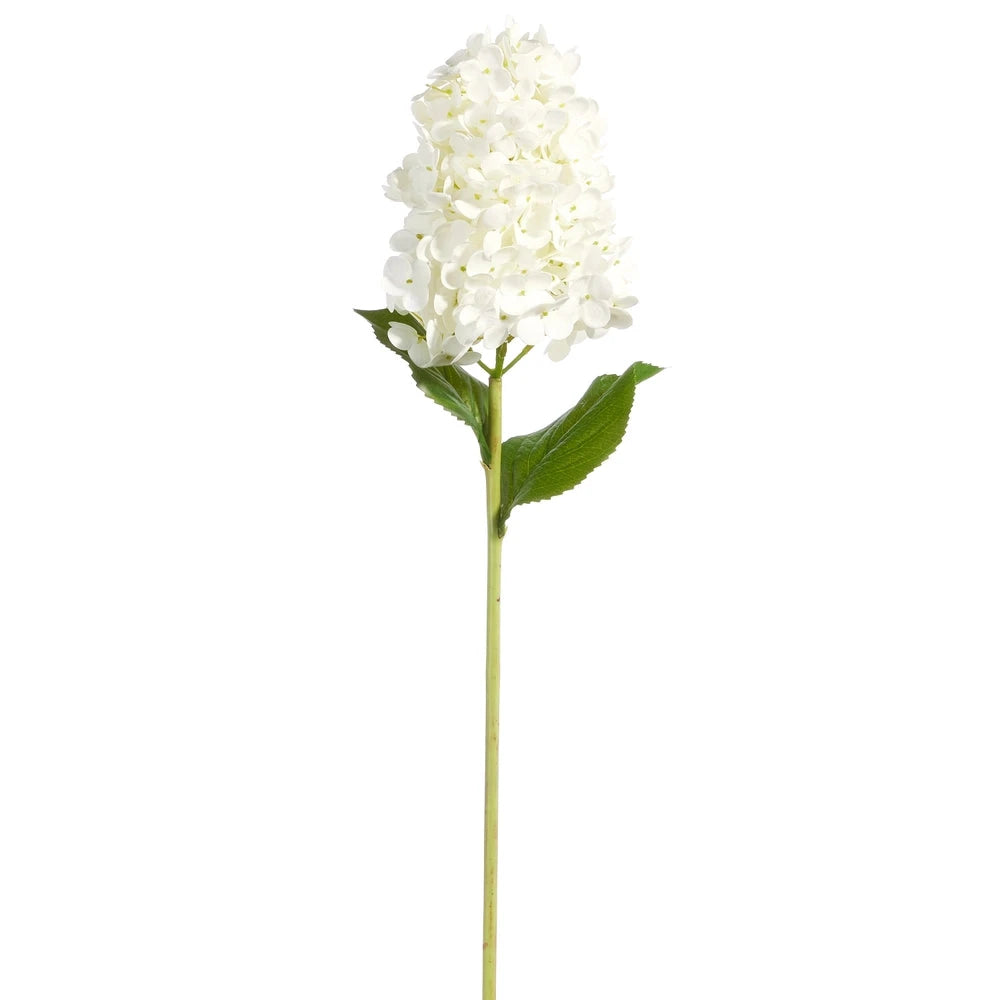 29" Real Touch White Hydrangea Stem Faux Florals RAZ 