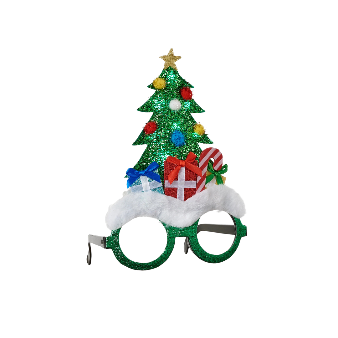 Reindeer and Christmas Tree Glasses