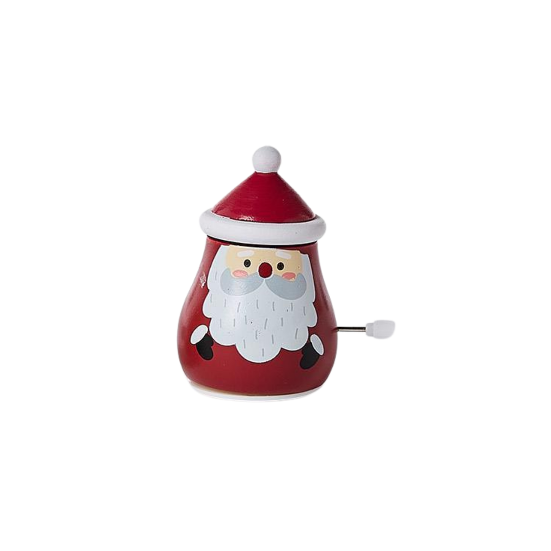 Christmas Wooden Wind Up Spinning Toy