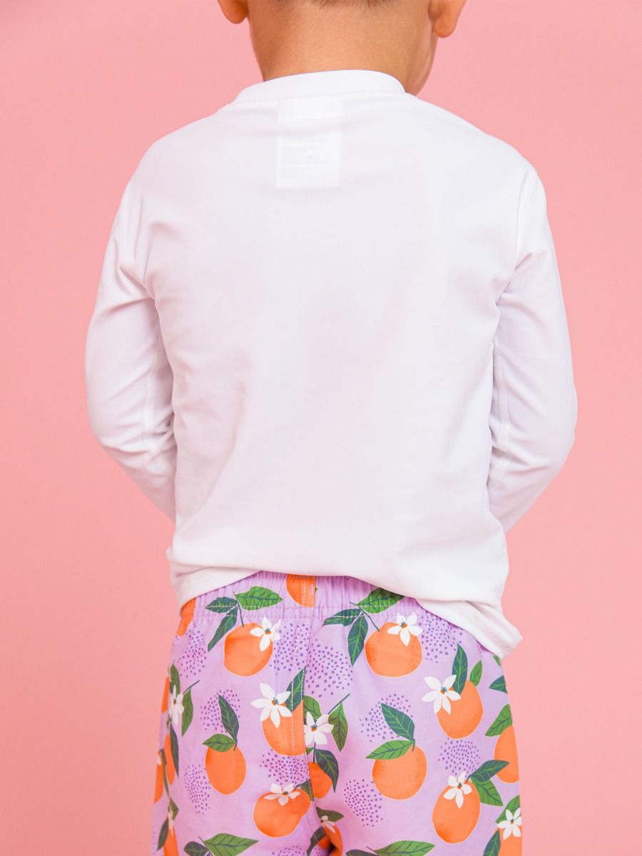 Long Sleeve Rash Guard - White
