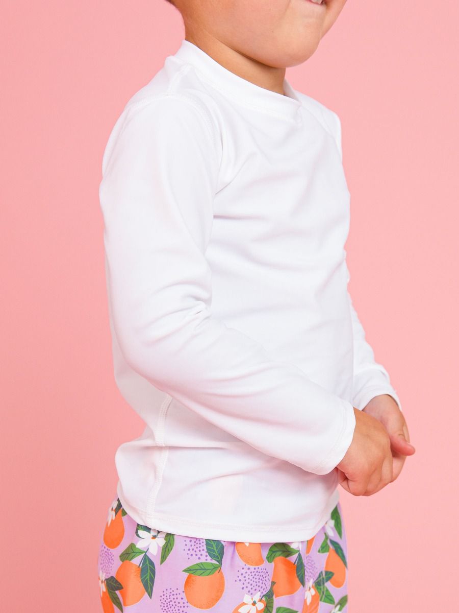 Long Sleeve Rash Guard - White