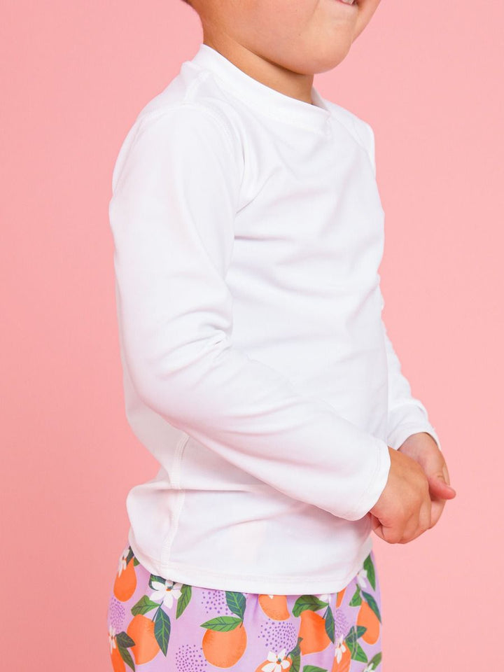 Long Sleeve Rash Guard - White