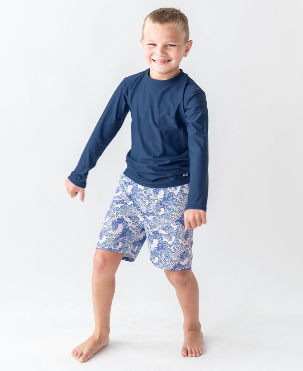 Long Sleeve Rash Guard - Navy