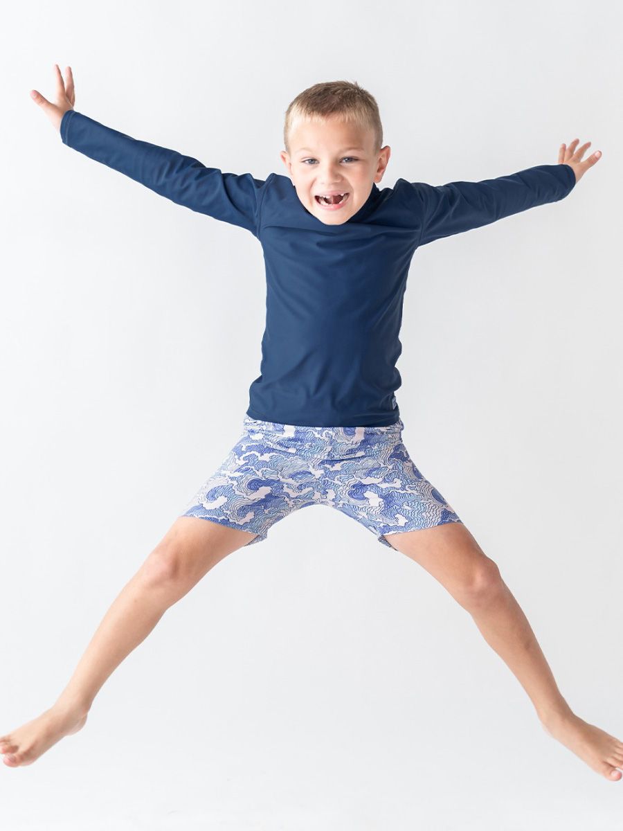 Long Sleeve Rash Guard - Navy