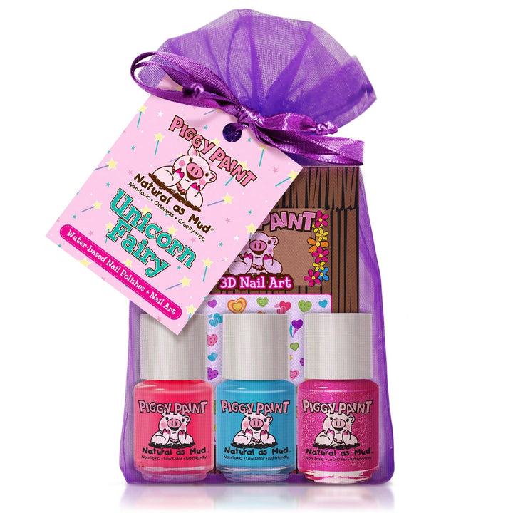 3 Color Gift Set - Unicorn Fairy Nail Polish Piggy Paint 