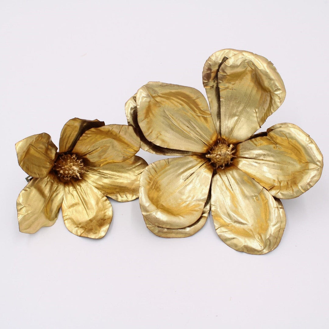 3" Gold Magnolia Clip Ornament Trade Cie 