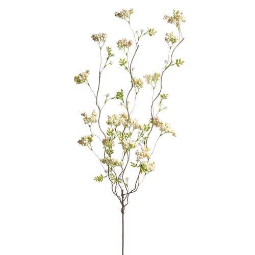 36" White Sedum Berry Branch Floral RAZ 