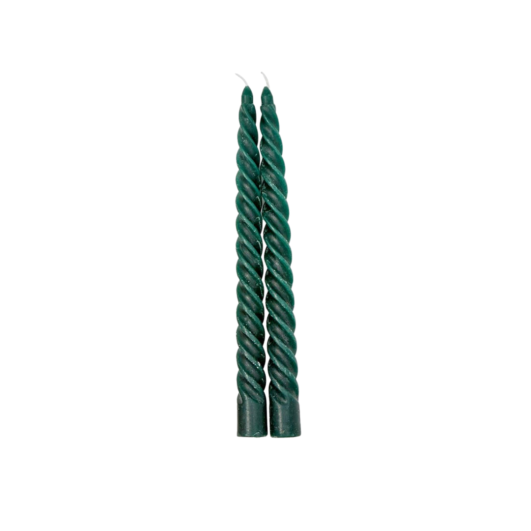 Twist Taper Holiday Candles - Set of 2
