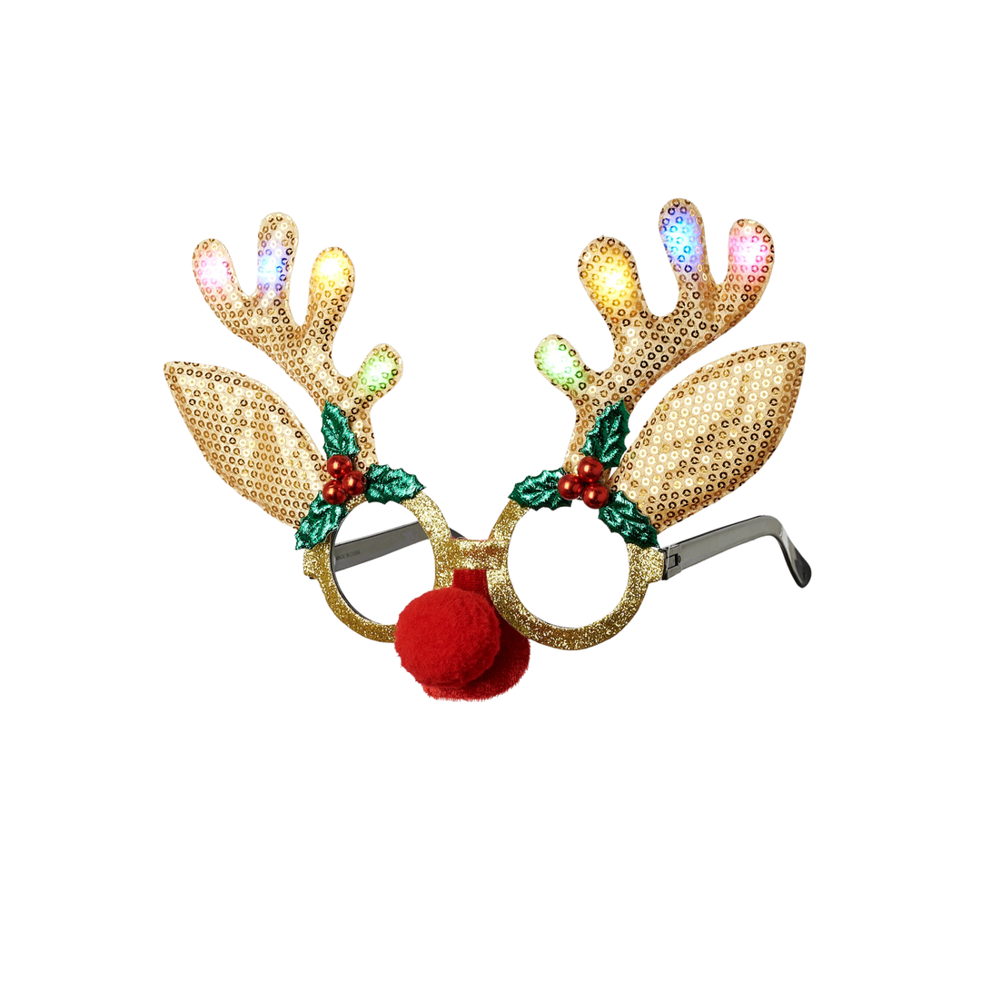 Reindeer and Christmas Tree Glasses