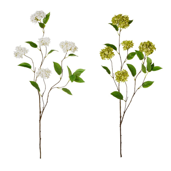 45" Snowball Hydrangea Branch Faux Florals RAZ 